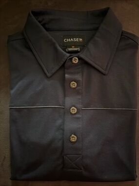 CHASE 54 Men's Navy Short-Sleeve Polo with Contrast Stitching